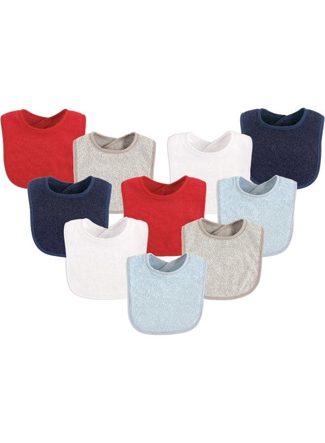 Luvable Friends Unisex Baby Cotton Terry Bibs