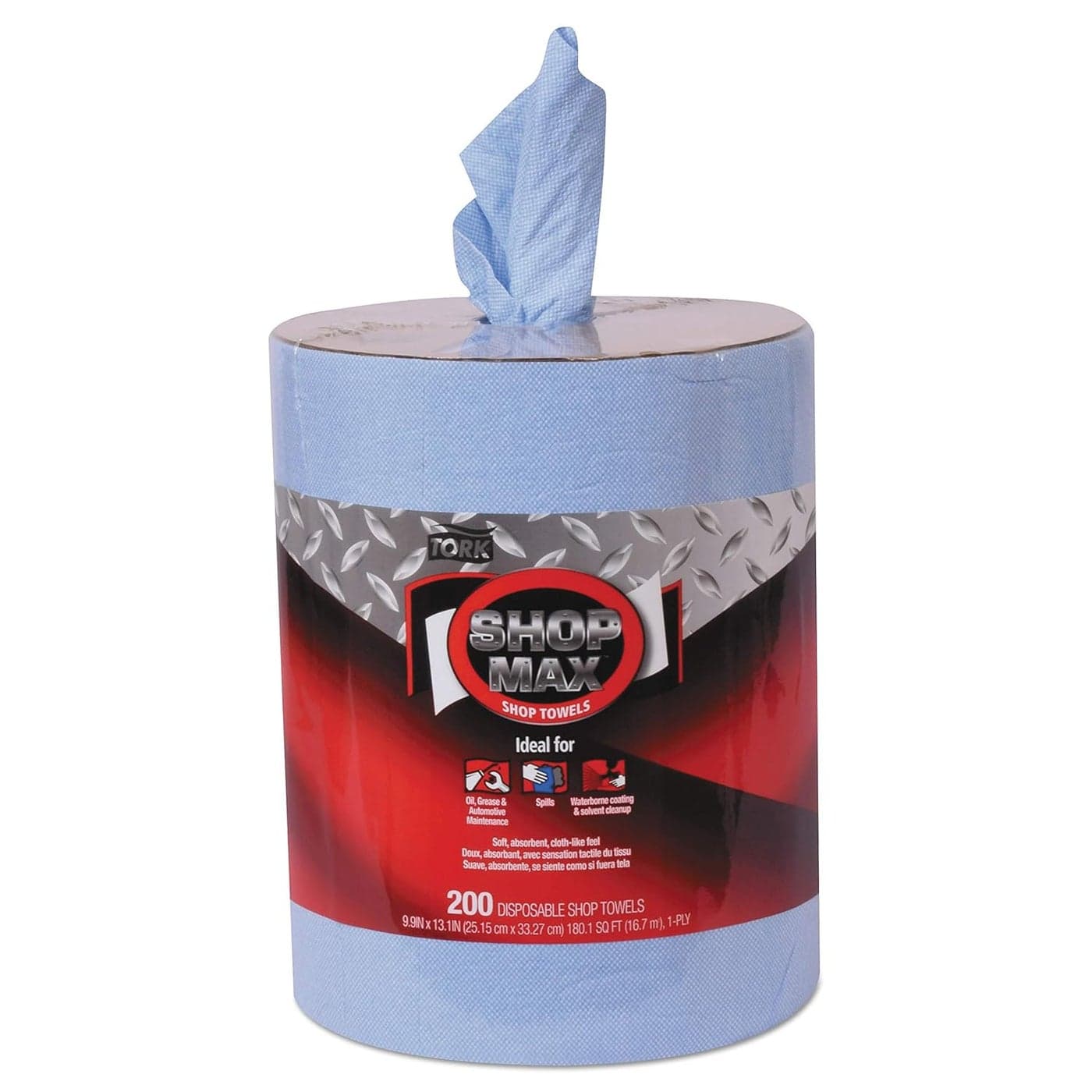 Tork ShopMax Heavy Duty Centerfeed Paper Towel Blue W22 High Absorbency 450 Sheets 450338