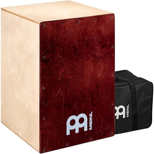 Snare Cajon Box Drum with Bag Bundle For Acoustic Music — MADE IN EUROPE — Baltic Birch Wood, Play with Your Hands, Full Size, 2-YEAR WARRANTY