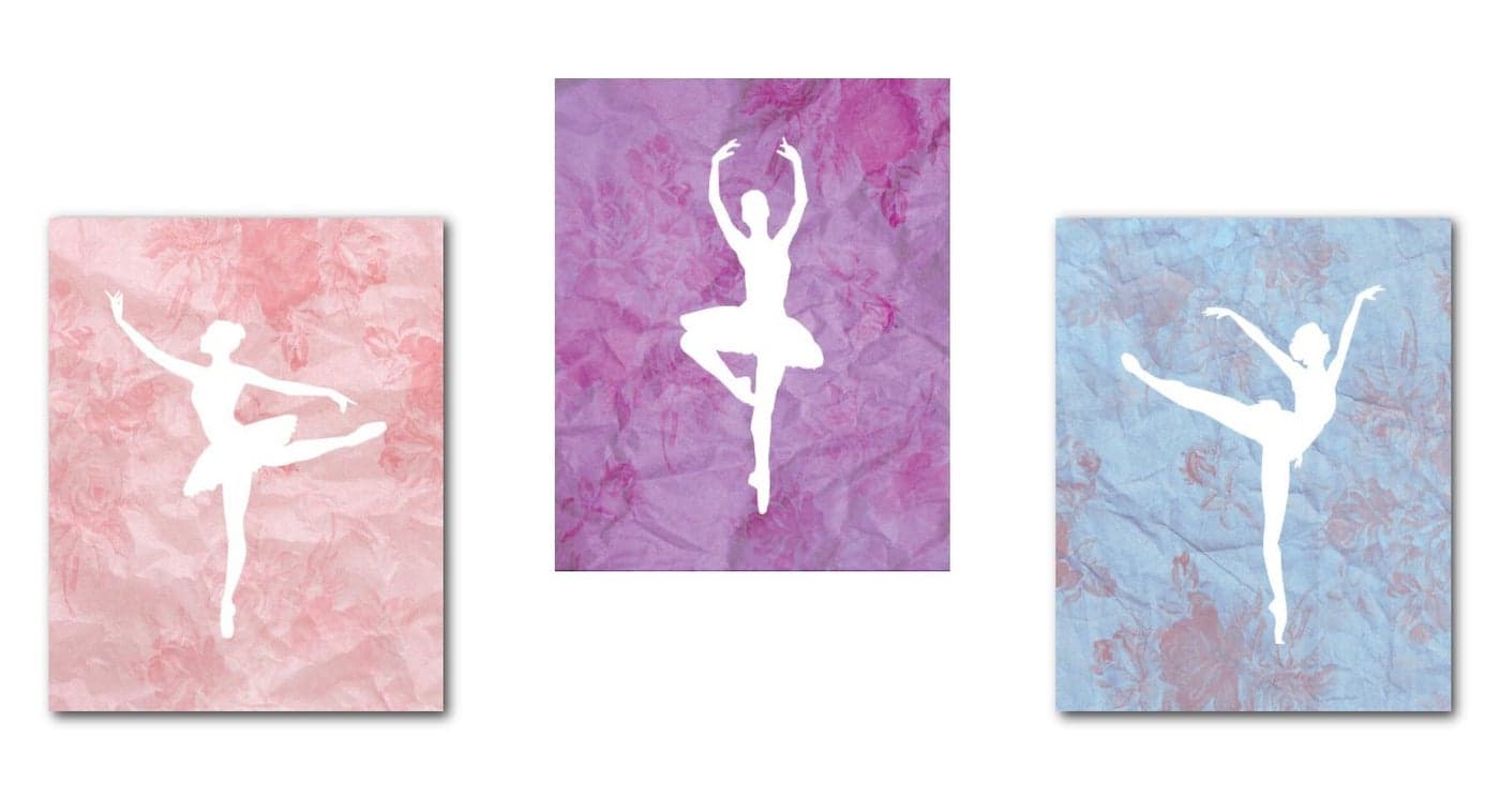 Ballerina Decor, Ballet Dancer Collection, Ballerina Silhouette, Wall Art Prints, Kid's Room Decor, Gender Neutral Nursery Decor, Baby Room, Ballet Decor, Girl's Room Decor