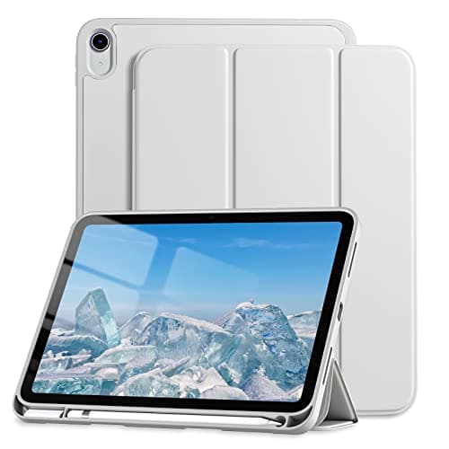 Dirrelo Compatible with iPad (A16) 11th Generation Case 11 Inch 2025 New, for iPad 10th Generation Case 10.9 Inch 2022, Trifold Stand Protective Cover with Pencil Holder, Auto Sleep/Wake, Light Gray