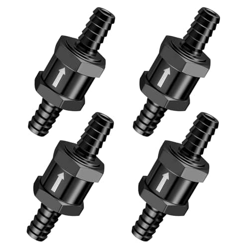 EVIL ENERGY 516 Fuel Check Valve One Way Inline Non Return Diesel Gasoline Black 8mm OD 4PCS