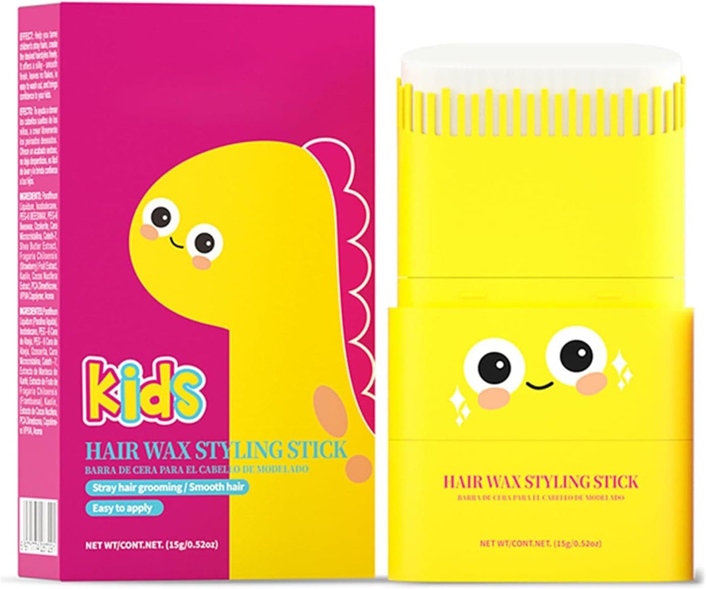 Hair Wax Stick for Kids Styling Hair Wax Stick for kids 2in1 Design with Builtin Comb Slick for kids Waxes Moisturizing NonGreasy Easy to Use Compact and Portable