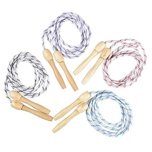 Rhode Island Novelty 7ft Jump Rope with Wooden Handles Pack of 12