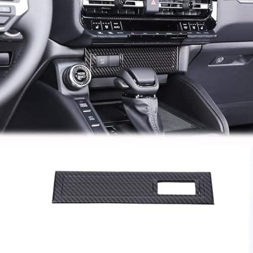 Heutamo Center Console Cigarette Lighter Panel Trim Cover Compatible with Toyota Land Cruiser Prado 250 J250 LC250 2024 2025 2026, ABS Center Control Interior Trim Accessories (Carbon Fiber Pattern)