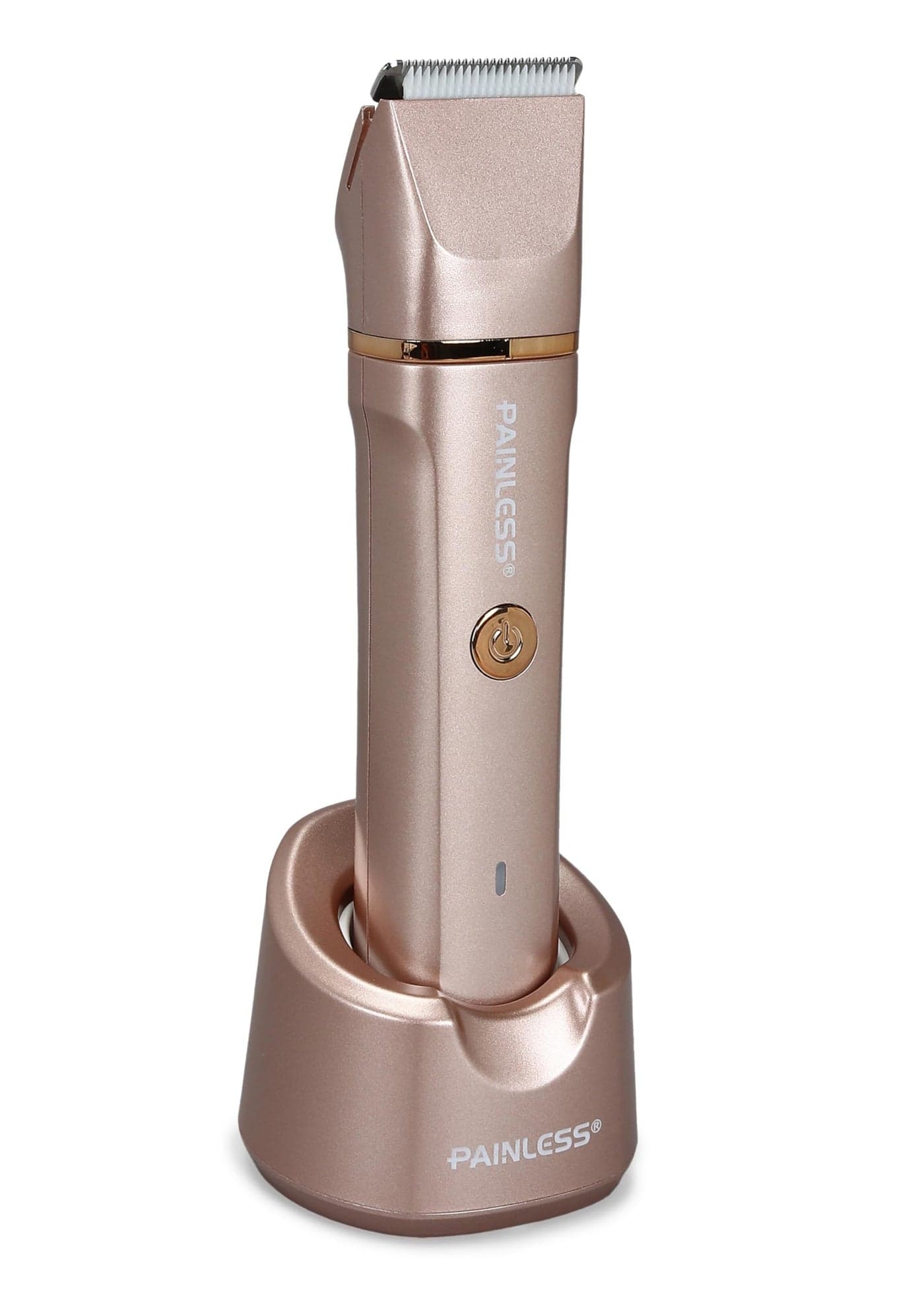 Painless Electric Bikini Trimer & Shaver For Women - Rose Gold | Rechargeable Hair Remover For Arms, Legs, Underarms And Facial Hairs | Cordless & Waterproof Design Body Hair Trimmer