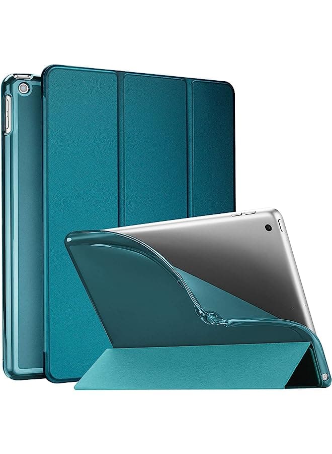 Ipad 10.2 Case 2021 9Th Gen/ 2020 8Th Gen/ 2019 7Th Gen With Soft Back Cover, Slim Lightweight Steady Stand Case For 10.2" Ipad -Teal