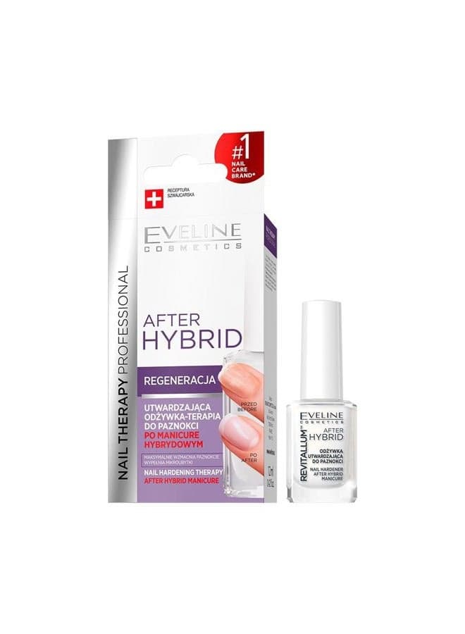Eveline Cosmetics Hybrid Manicure Nail Hardener Revitalum Nail Air Conditioner, Beige, 12 ml