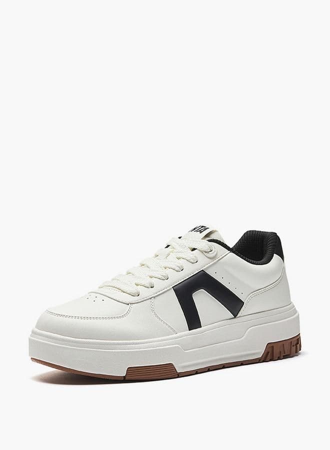Men Lace-Up Ankle Sneakers - A Logo 3