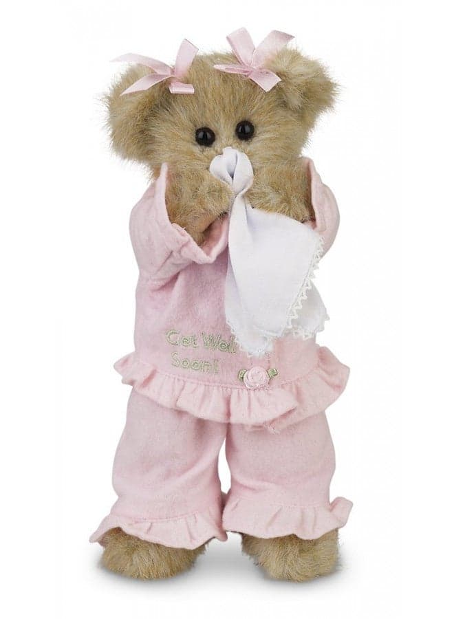 Bearington Sicky Vicky Get Well Soon Stuffed Animal Teddy Bear 10"