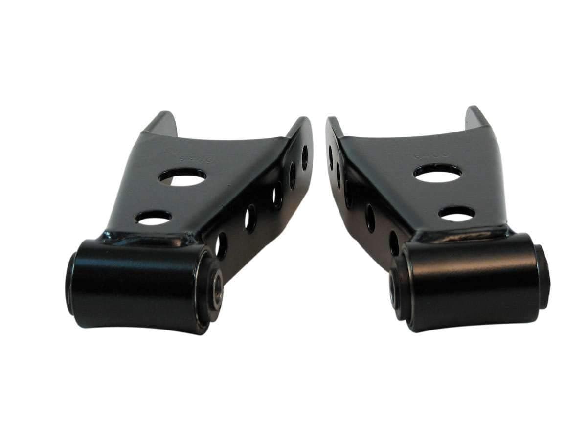 Bell Tech Spring Shackle 2 in Lowering Rubber Bushings Steel Black Powder Coat compatible with GM Fullsize Truck 19882018 Pair