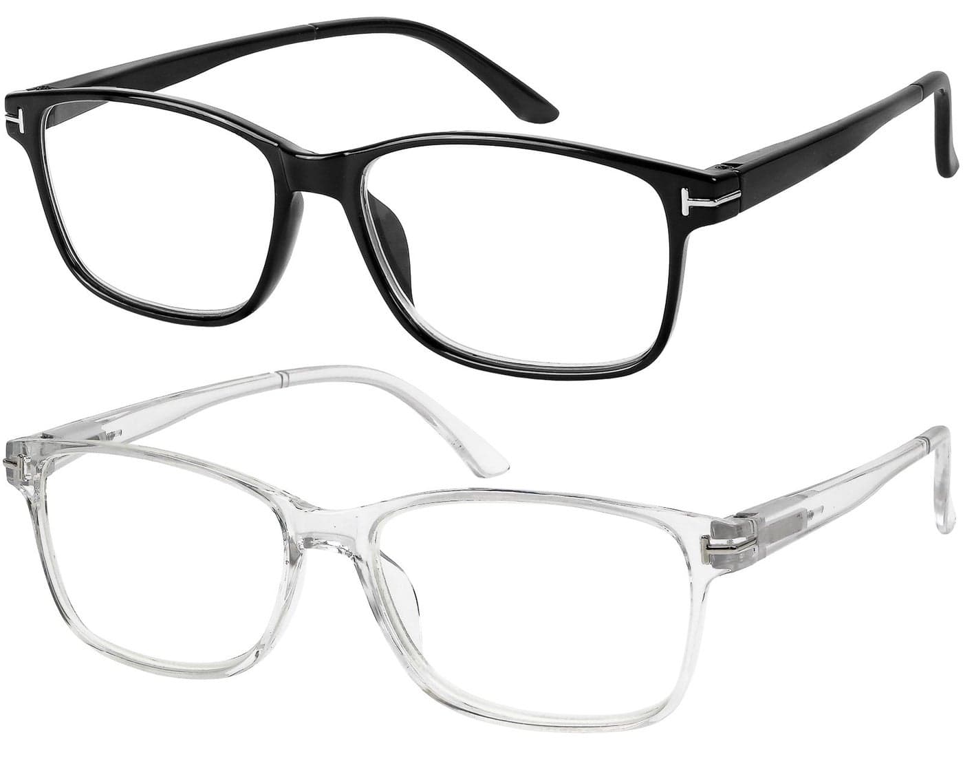 Success Eyewear Computer Glasses 2 Pairs Anti Glare Classic Reading Glasses Quality Comfort Glasses for Men and Women 175