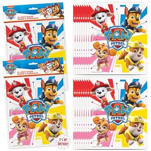 Unique Paw Patrol Party Supplies Paw Patrol Party Favors Goodie Bags Pack of 16 Sticker