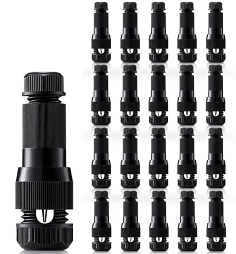 Low Voltage Waterproof Wire Connectors, Twist Lock Cable Connectors for Landscape Lighting, Electrical Wire Connectors Outdoor, Quick Connect Cable Joiners – Pack of 5