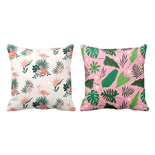 TheYaYaCafe® 12X12 inches Set of 2 Cushion Covers Tantalizing Taking Floral Flowers Printed Sofa Throw Pillows Multicolor