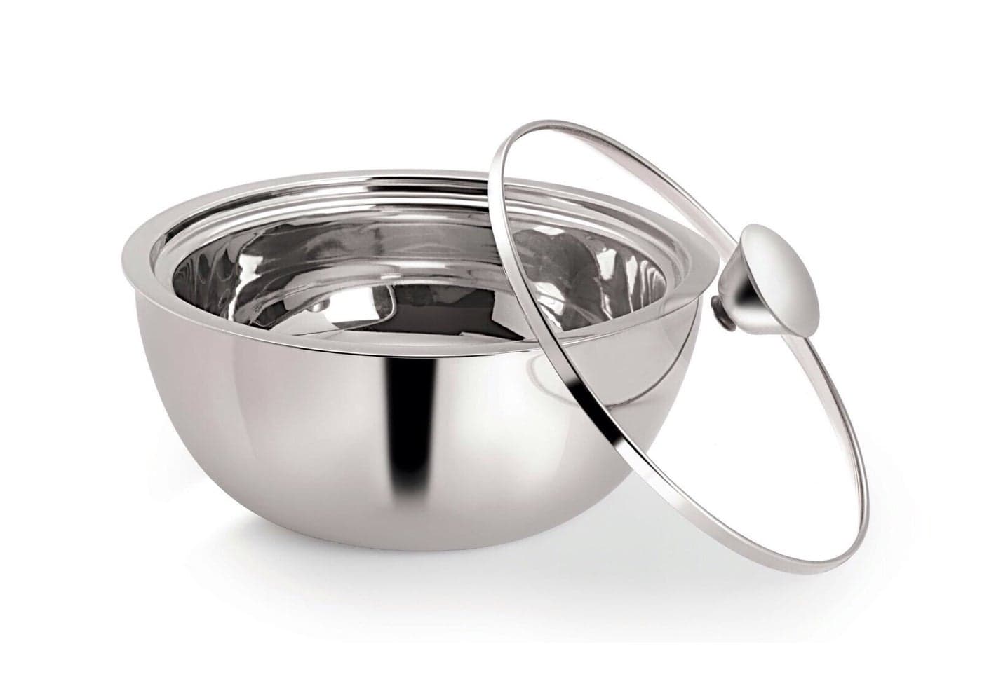 NanoNine Stainless Steel Solid Casserole with Lid - 1580ml, 1 Piece, Silver