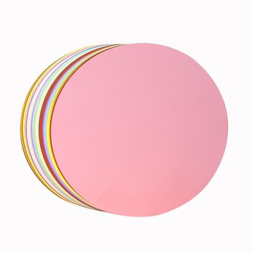 50 Sheets Cardstock Paper CirclesCircle Cutouts Paper 230gsm Thick Colored Craft Paper Circle Shaped Cut for DIY Kids Craft Projects Bulletin Boards Supply Back to School Multicolored 10
