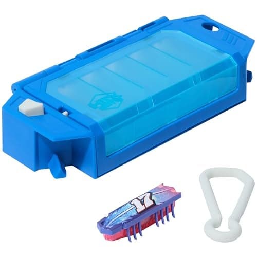 HEX Bots Nano OnTheGo Launcher with 1 Bonus Flash Nano Autonomous Mini Robot Sensory Toy and Carrying Case Toy Playsets for Kids Ages 3 and up