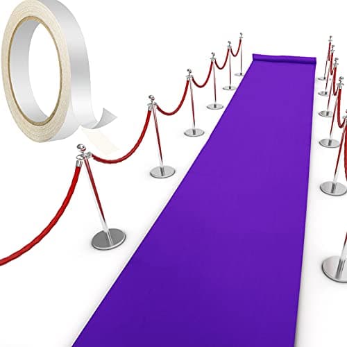 Shappy Purple Carpet Runner Rug for Party 55gsm Thickness with Carpet Tape Hallway Rug for Graduate Wedding Party Dance Floor Outdoor Accessories(2.6 x 30 Feet)