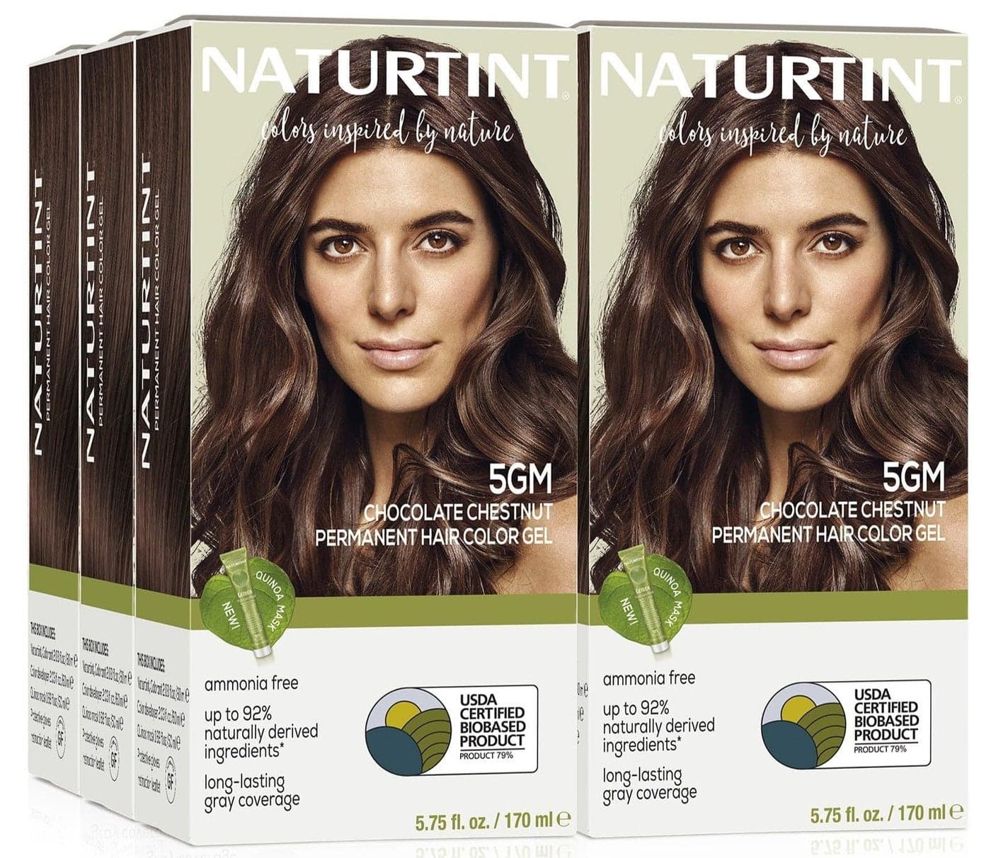 Naturtint 5GM Chocolate Chestnut Permanent Hair Color Pack of 6 Ammonia Free Vegan Cruelty Free up to 100 Gray Coverage Long Lasting Results Packaging may vary