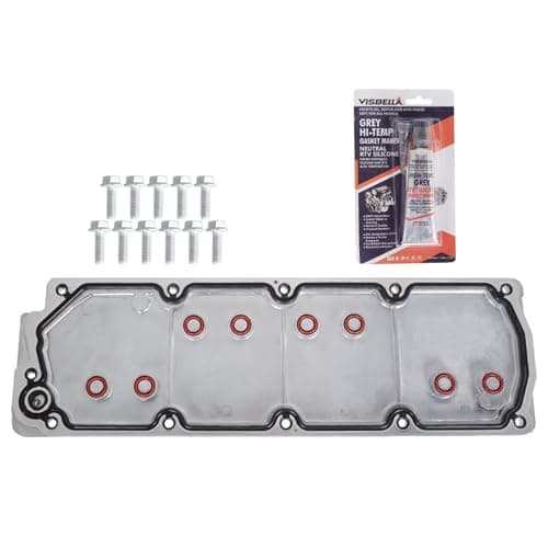 GXYWADY Valley Pan Cover Plate with Gasket Bolts Kit 12598832 12610141 Replacement for 07-13 GM LS2 LS3 Valley Cover LS Gen 4