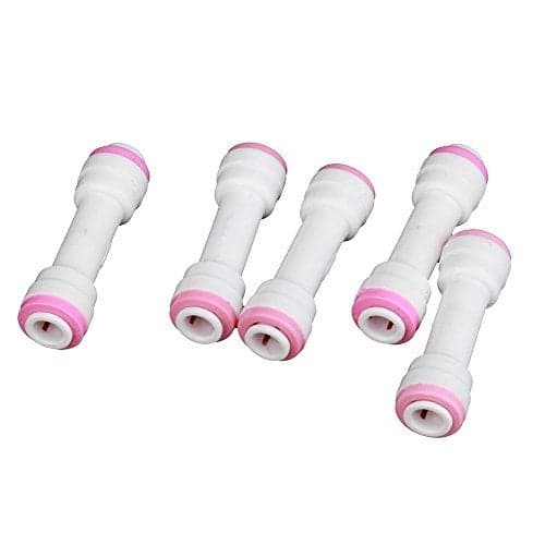 Malida 1/4" RO Water Tube Fitting Check Valve,Straight Quick Push to Connect Check Valve,for Ro Water Systems,Water Purifier, Pack of 5