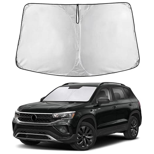 EcoNour Windshield Sunshade Compatible for Volkswagen VW Tiguan 2018-2023 2024 2025 2026 Sun Visor for Front Windshield & Window Sun Shade Cover, UV Heat Blocker & Protector, Car Accessories