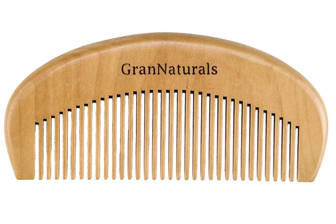 GranNaturals Wooden Comb for Detangling Styling Wet or Dry Curly Thin Thick Wavy or Straight Hair Small Pocket Sized Fine Tooth Natural Wood Comb for Women Birthing Labor Comb