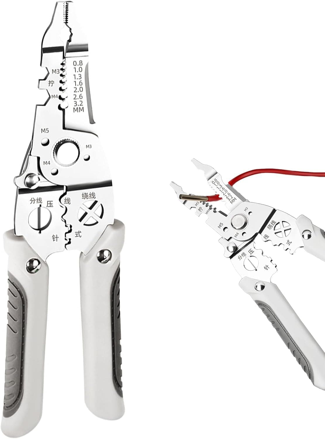 VPGS Multifunctional Wire Stripper Crimper Cable Cutter Pliers Professional Wire Strippers Electrical Wire Crimper Wiring Tools Screwing Nuts Gifts for Men