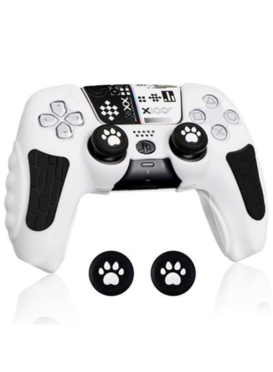 Case Cover for PS5/PS5 Slim Wireless Controller for Dual Sense Leather Texture Soft Silicone Protection Anti-scratch Anti-fall Case Cover Electronic game Machine Accessories