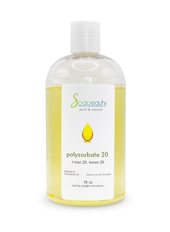 POLYSORBATE 20 T-MAZ 20, TWEEN 20 | 100% Pure Cosmetic Grade Solubilizer Surfactant & Emulsifier | (16 oz)