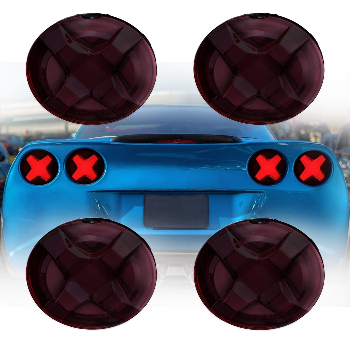 SINYATO INDUST LED Tail Lights Assembly For Chevy Corvette C6 2005 2006 2007 2008 2009 2010 2011 2012 2013 Brake Lights Turn Signal Lights