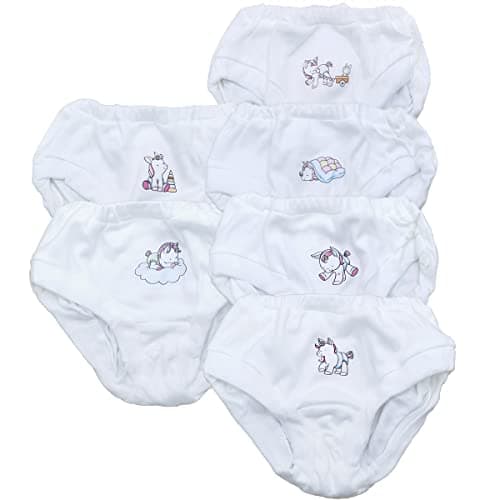 Baby Bucket Soft Cotton Baby Girl's & Boy's Panties Set of 6 (12-24 Months, White -10WH-2)