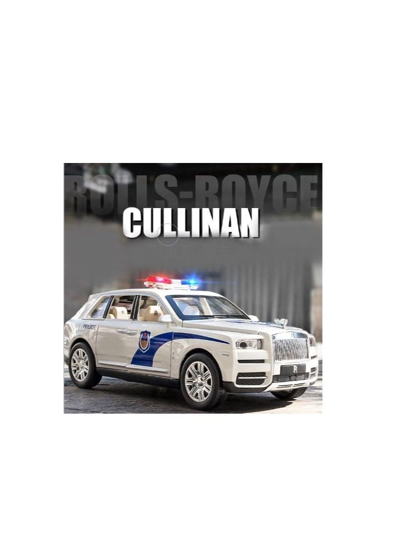 1:24 Rolls Royce Convertible Super Sports Diecast Car Model Police Toy Car Alloy Collectible Pull Back Model Car