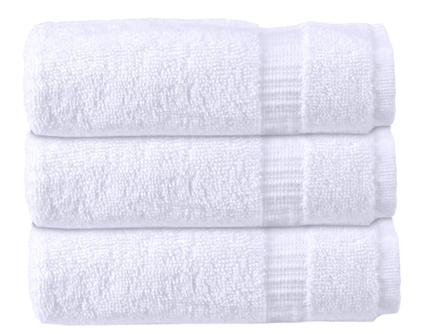 Kuber Industries Size 19 x 38 Cotton Lightweight Towel for Hands Face Newborn Babies Toddlers Children Womens and MorePack of 3 White Model F_26_KUBMART017078