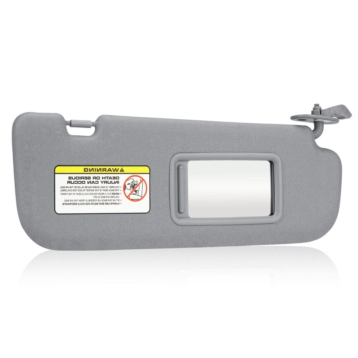 Gray Passenger Right Side Sun Visor Replacement Compatible with 2011 2012 2013 2014 2015 Hyundai Elantra Replace 852203X000TX