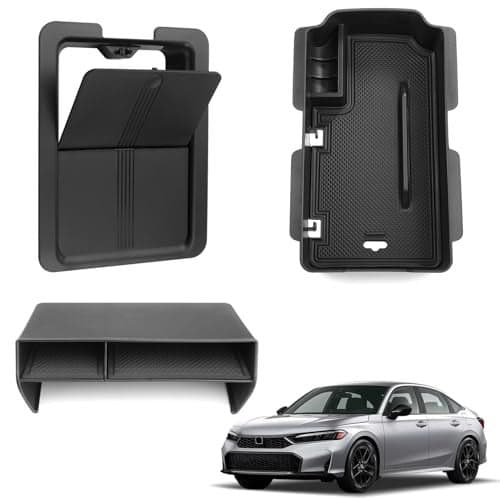 Thenice for 11th Gen Civic Center Console Organizer Armrest Box Tray Glovebox Hidden Storage Compartment Compatible with Honda Civic 2026 2025 2024 2023 2022 Accessories 3PCS