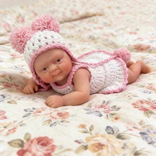Mire Mire Reborn Baby Dolls 45 Micro Preemie Full Body Silicone 13cm Baby Girl Doll Lifelike Mini Reborn Doll