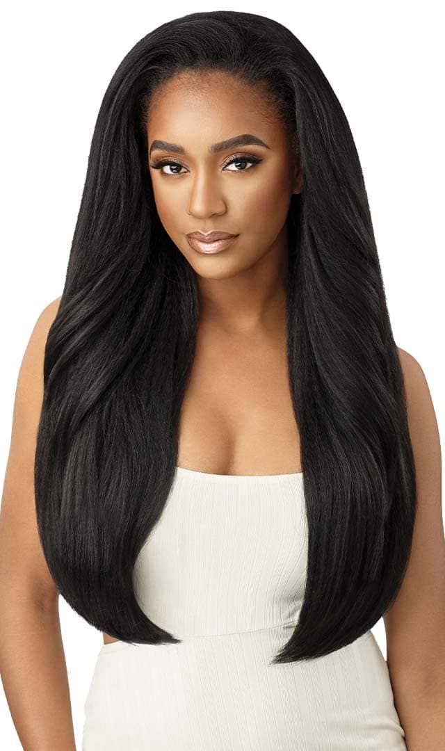 Outre New Half Wig Cap Lays Flat Quick Weave NEESHA H303 DR2HNBRN
