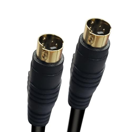 HTDYOO S Video Cable, S-Video Cable 4 Pin Connector Male to Male Gold Plated Compatible with DVD Player, Home Theater, DSS Receivers, VCRs, DVRs/PVRs - 3.28FT