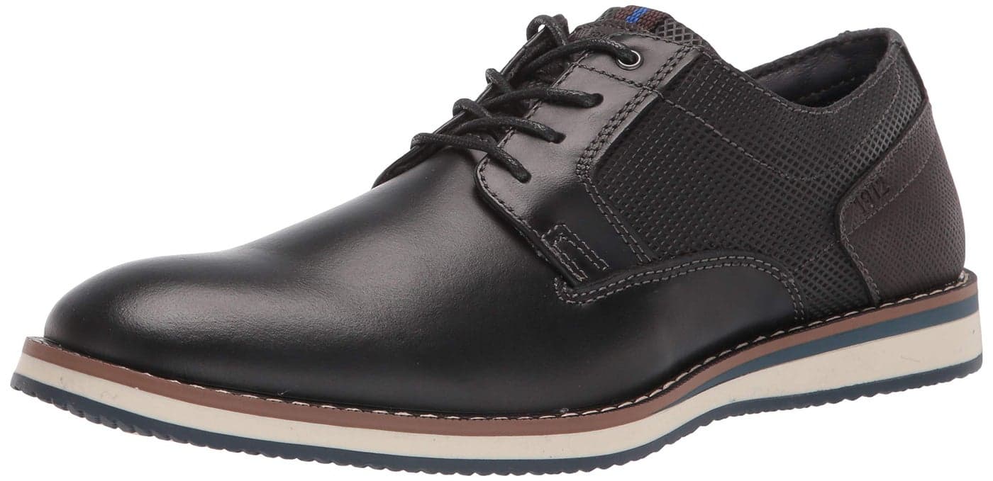 Nunn Bush mens Circuit Plain Toe Fashion Lace Up With Comfort Gel Oxford Black Multi 9 US