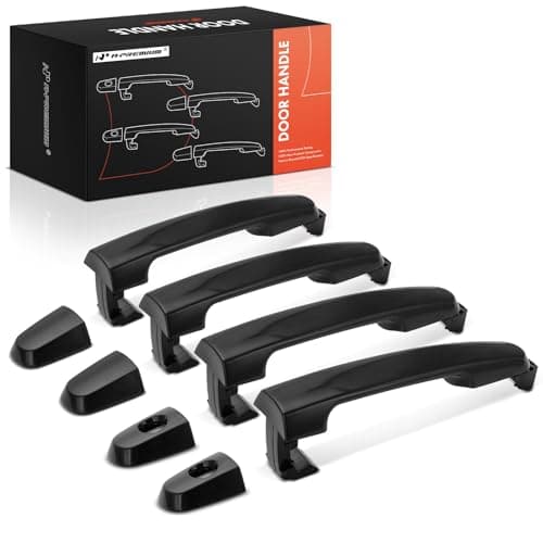 A-Premium Exterior Door Handles Compatible with Toyota Camry 2002-2006, RAV4 01-12, Corolla Matrix 03-08, Prius Solara Yaris Highlander & Scion xB tC & Pontiac Vibe - Replace# 69211AA010, 69211AA020