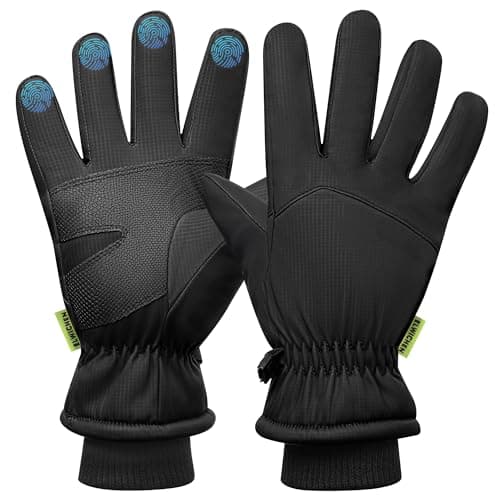 Elwichen Winter Gloves for Men Women, Thermal Snow Gloves Waterproof, Windproof, Touchscreen, for Cold Weather, Running, Driving, Skiing
