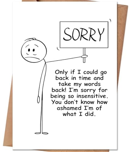 HEJOYN Apology Card for Him Her, I'm Sorry Gifts for Her, I'm Sorry Cards for Friends Family