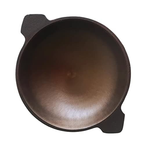 Nutreeware Traditional Cast Iron Appam Kadai | Pre-Seasoned | Deep Round Bowl | Super Polished Smooth | Gas & Induction Compatible | Appachetty | Vellapam Pan | Naturally Non-Stick