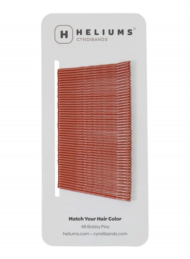 Bobby Pins - Auburn Red - 2 Inch Wavy Hair Pins, Color Matched for Redheads, 48 Count