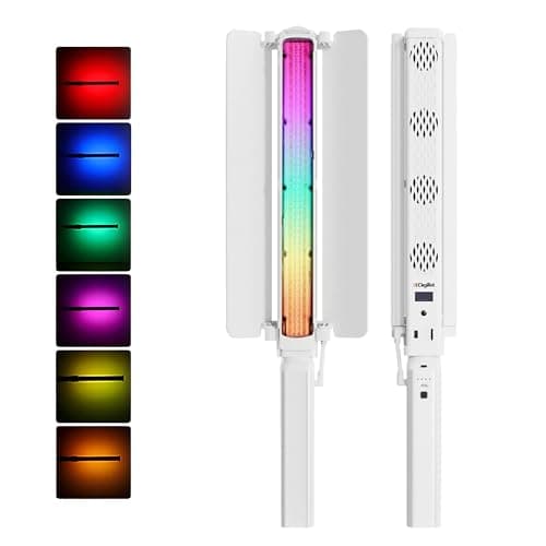 Digitek (DSL-1000 RGB) Handheld RGB LED Stick Light Wand with Barndoor, Battery Pack & Remote, 100W+80W RGB, 14 Special Effects, 0-360° HSI Full Color, 2700-7500K, CRI >97, for Photo & Videoshoots