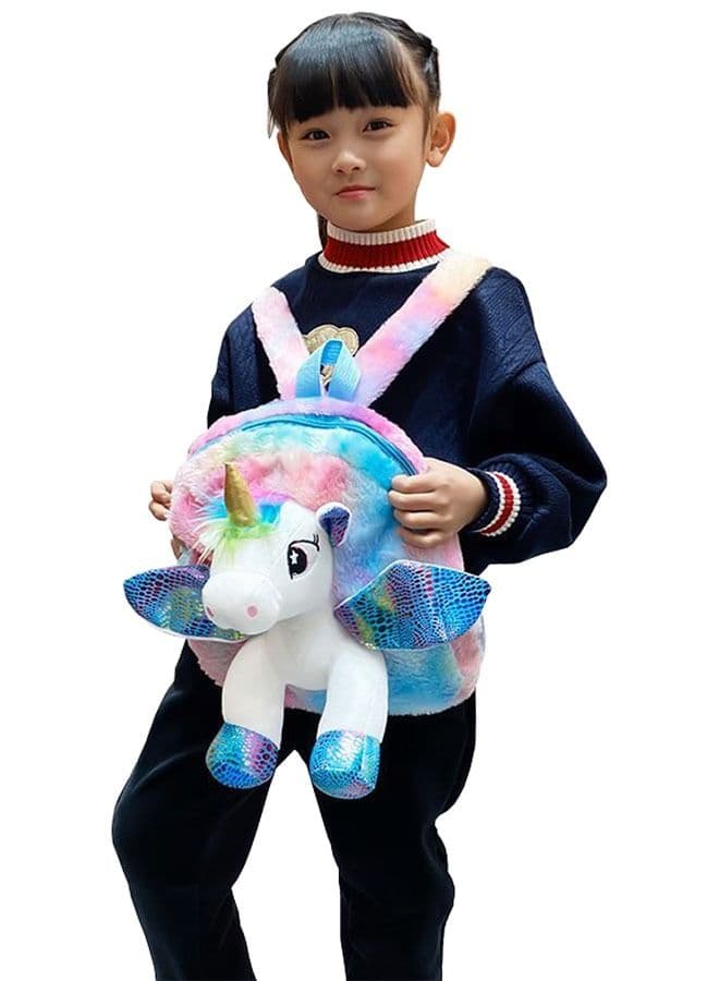 Unicorn Doll Plush Backpack Large Capacity Kids Mini Travel Bag