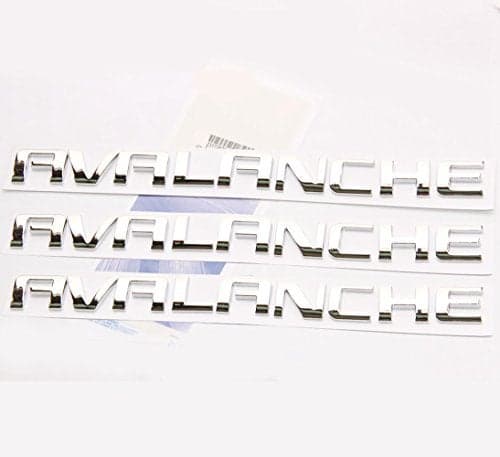 Yoaoo 3Pack OEM Chrome Avalanche Nameplate Emblems Letter Badge 3D Compatible with Avalanche Glossy Shiny