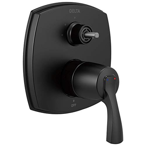 Delta Styke SingleFunction Shower Handle Valve Trim Kit with 3Way Integrated Diverter Matte Black Shower System Valve with Diverter Matte Black T24876BLLHP Handle Not Included